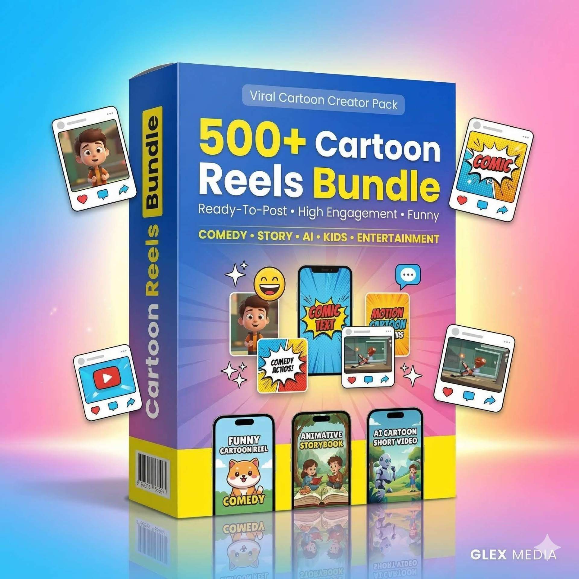 500+ Cartoon Reels Bundle